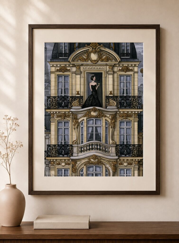 Paris Balcony Haussmann Art Print