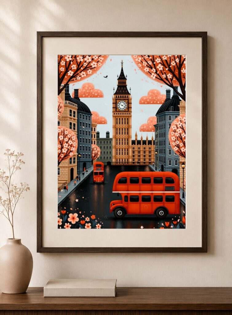 Autumn London Big Ben Art Print