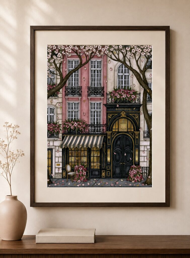 Parisian Boutique Art Print