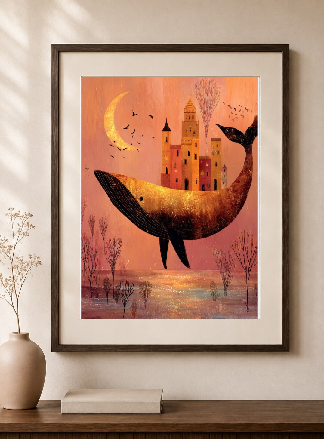 Whale Folk Fantasy Art Print