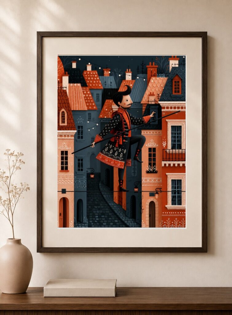Tightrope Walker Art Print