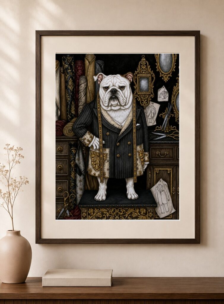 Victorian Bulldog Tailor Art Print