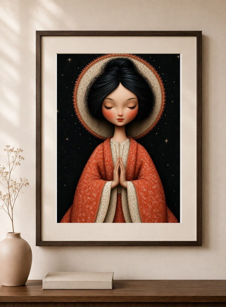 Japanese Doll Art Print