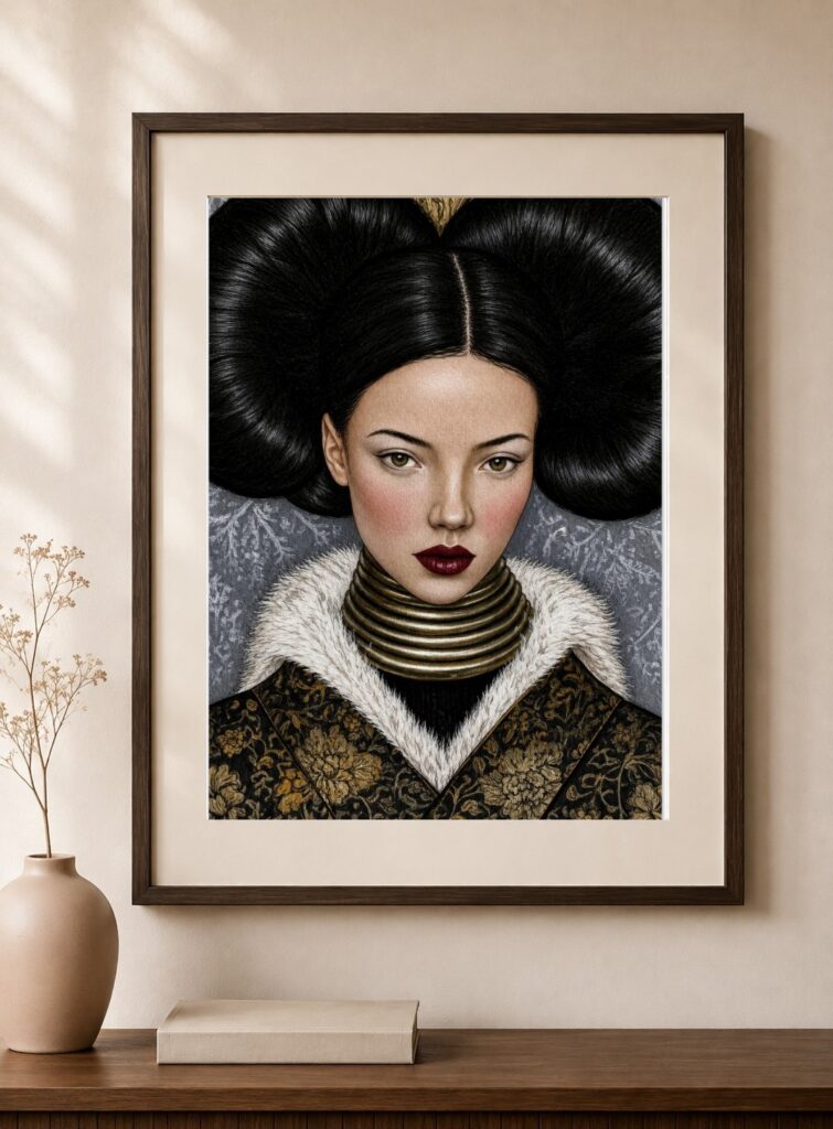 Regal Queen Portrait Art Print