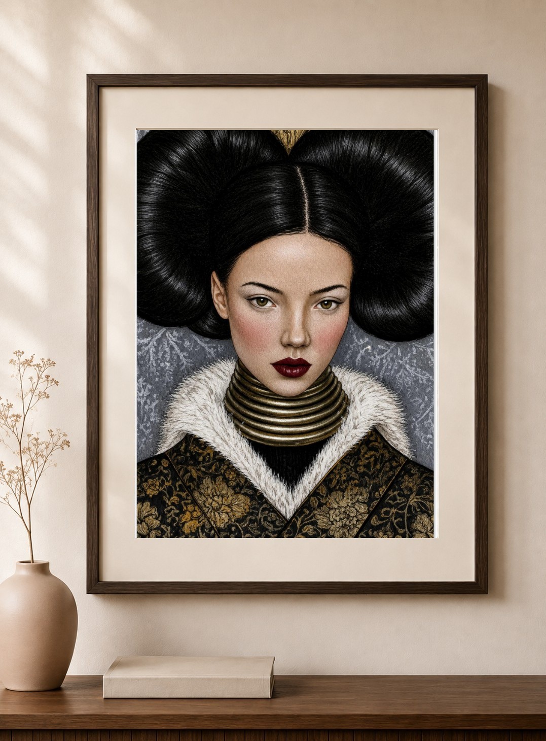 Regal Queen Portrait Art Print
