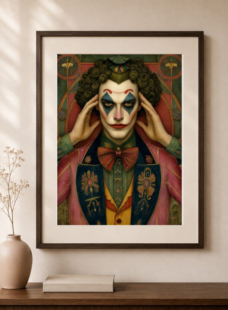 Gothic Clown Wall Artist Art Print