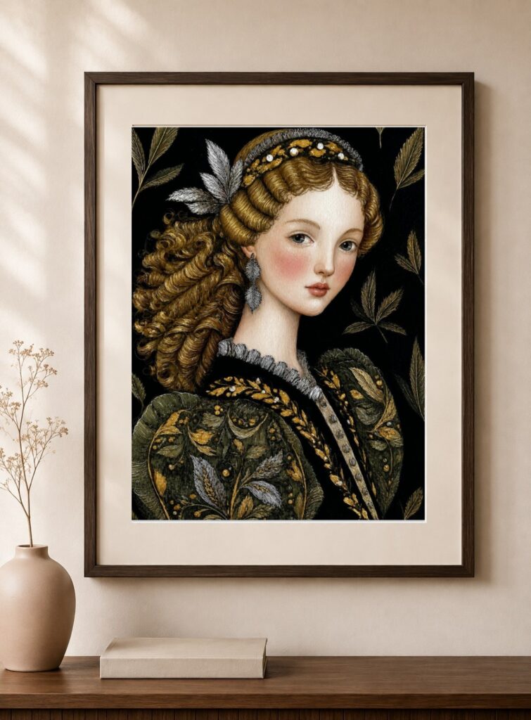 Renaissance Lady Portrait Art Print