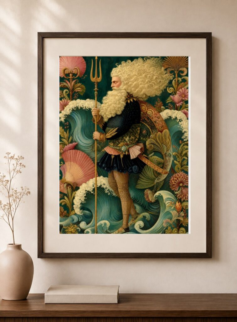 Baroque Poseidon Art Print