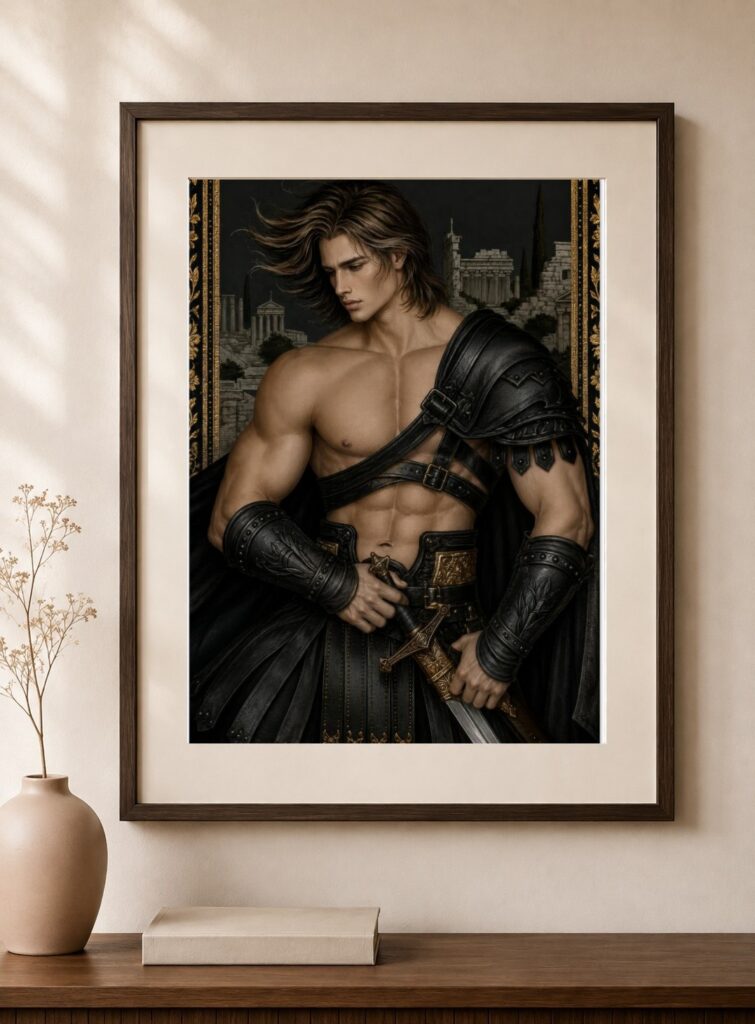 Greek Warrior Dark Fantasy Art Print