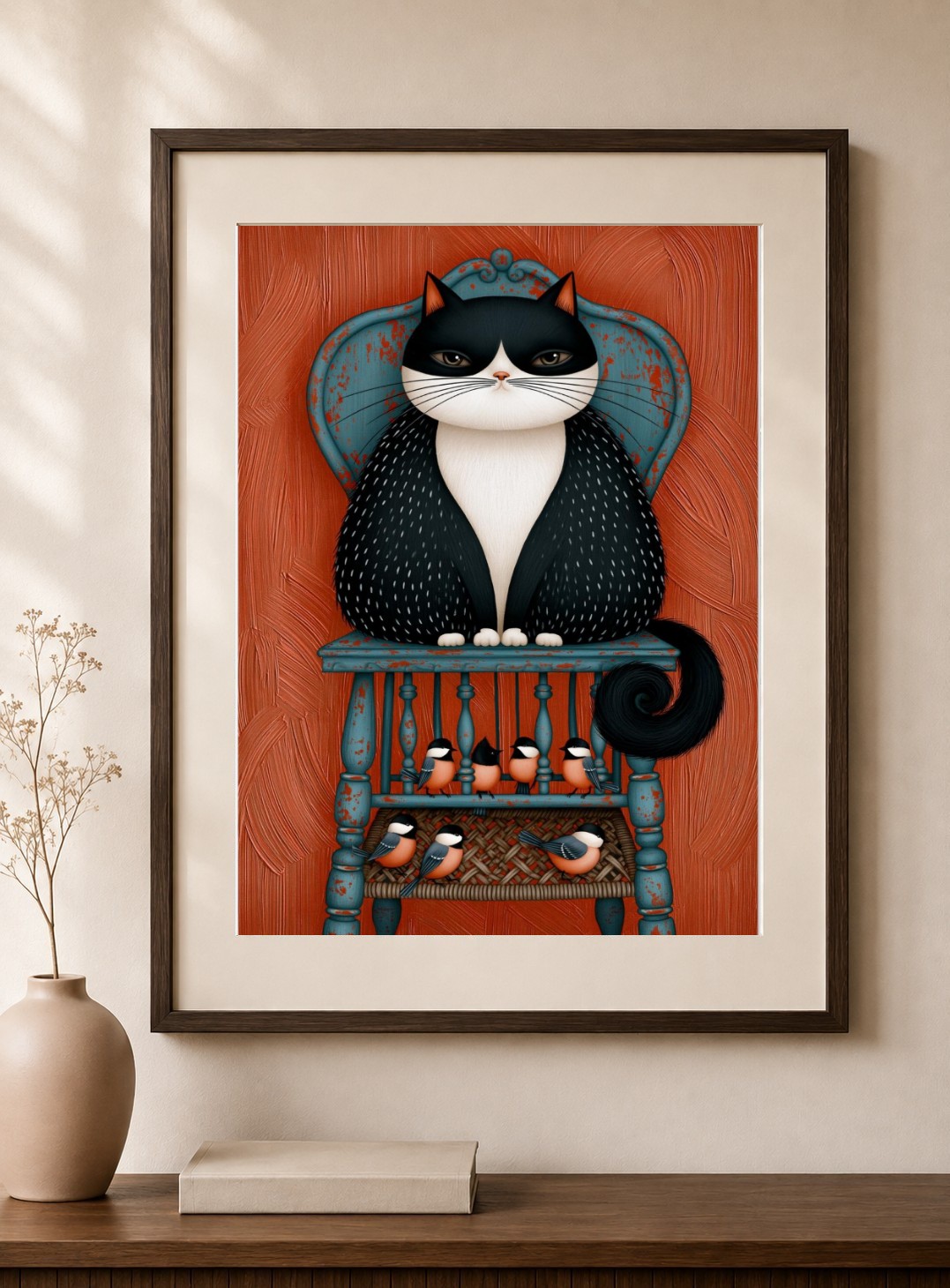 Tuxedo Cat Art Print