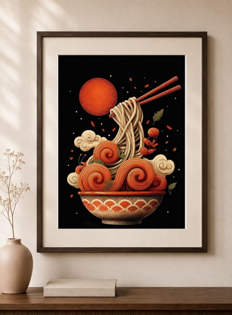 Japanese Ramen Noodles Art Print