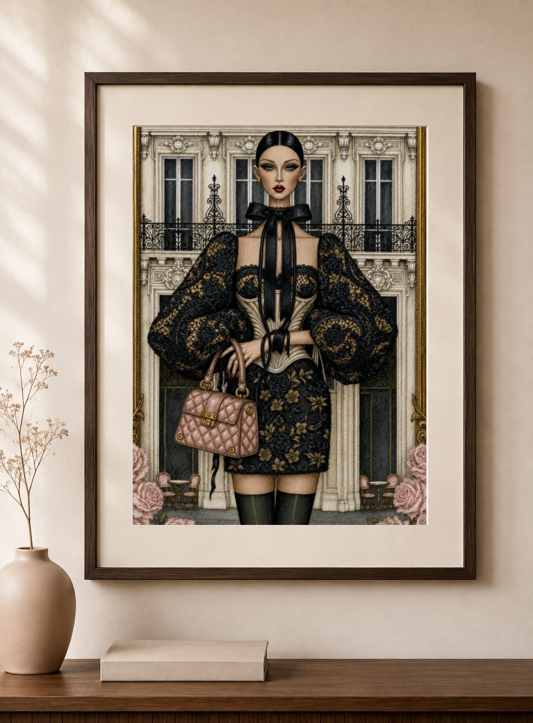 Baroque Gold Brocade Fashion Art Print