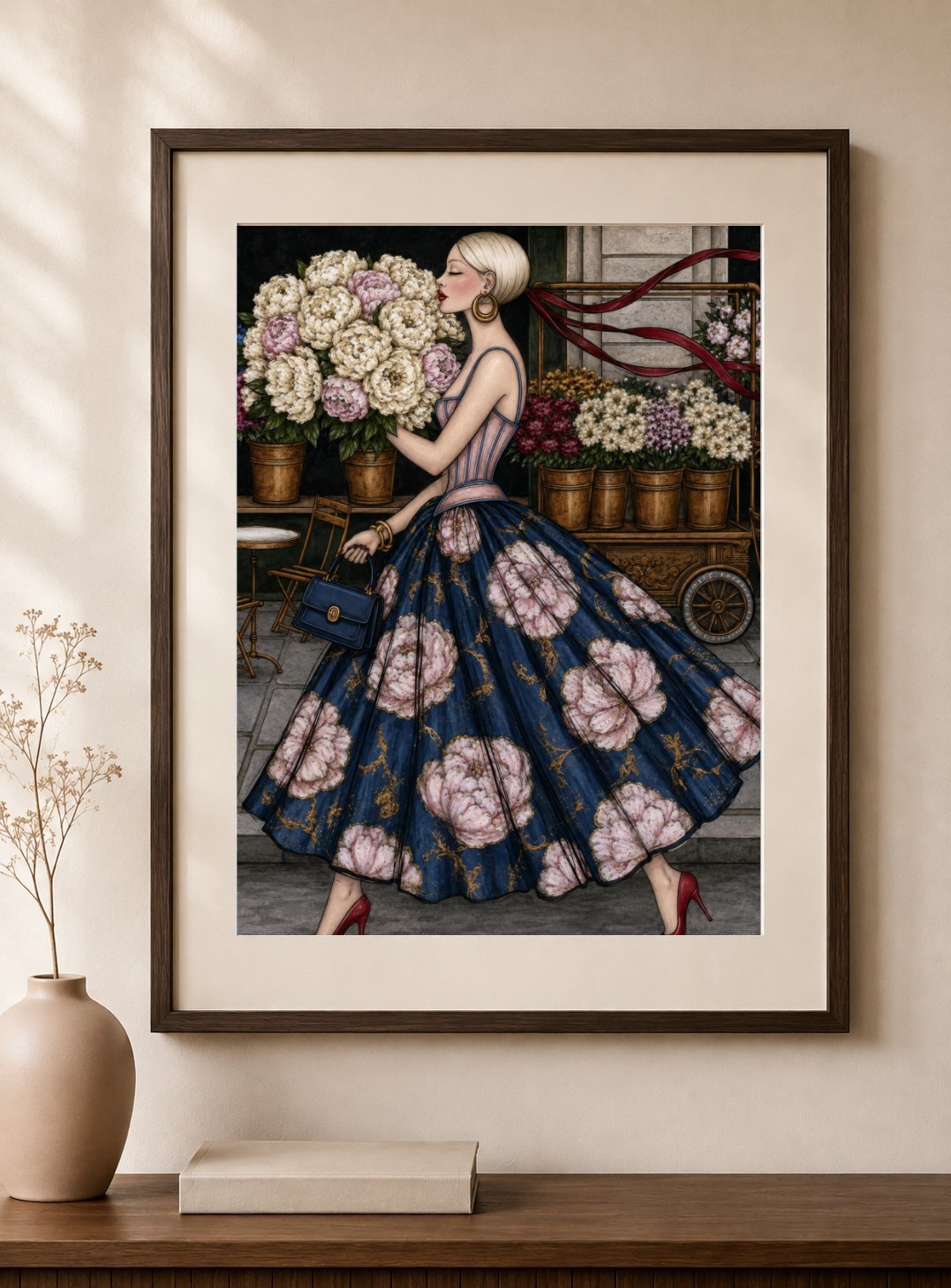 Parisian Flower Shop Art Print