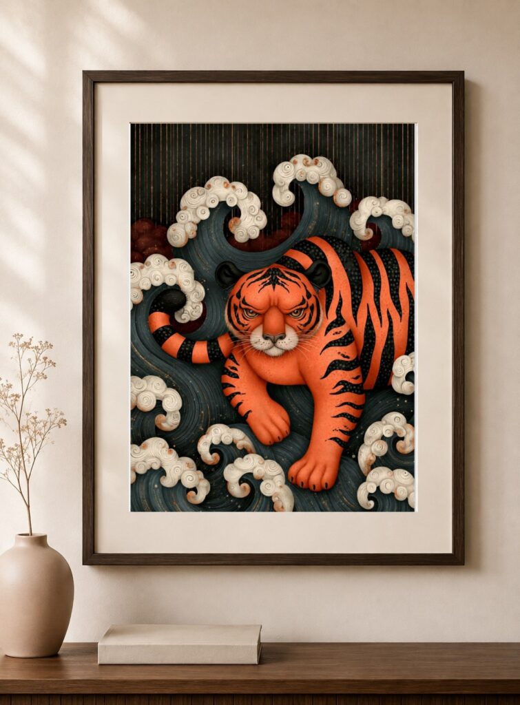 Japanese Tiger Art Print