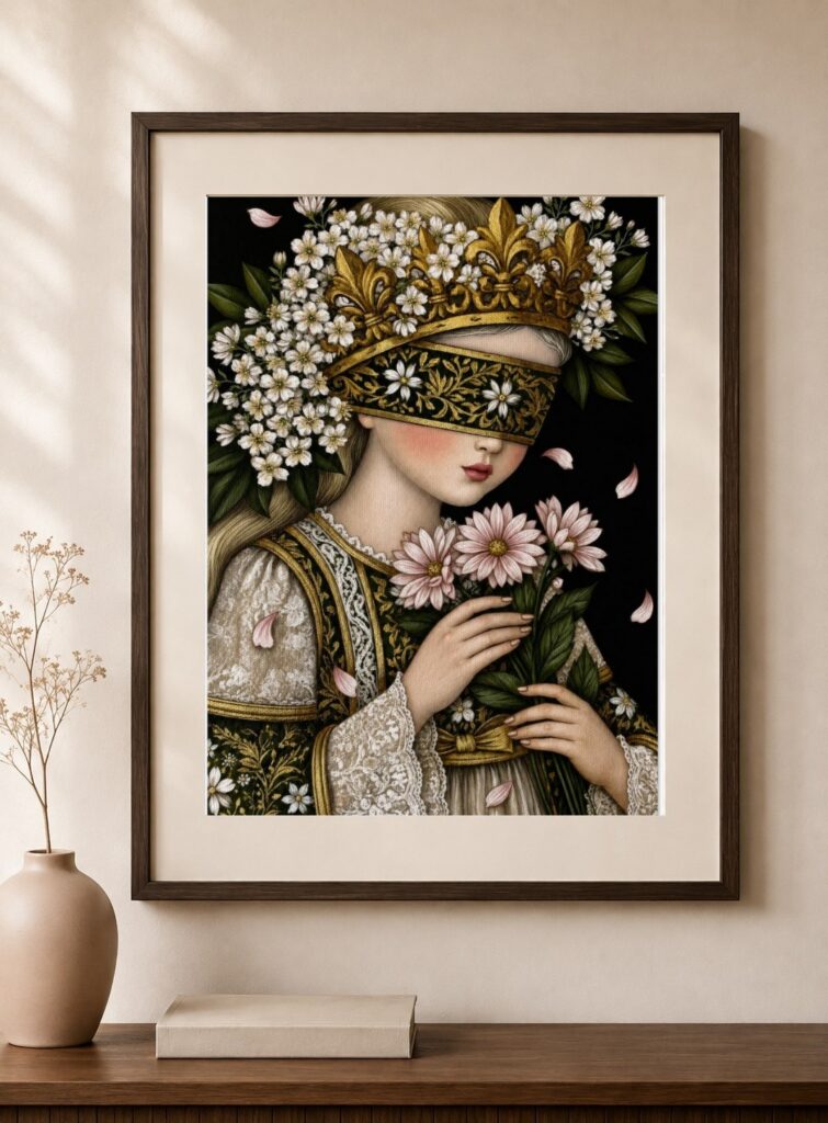Surreal Floral Queen Art Print