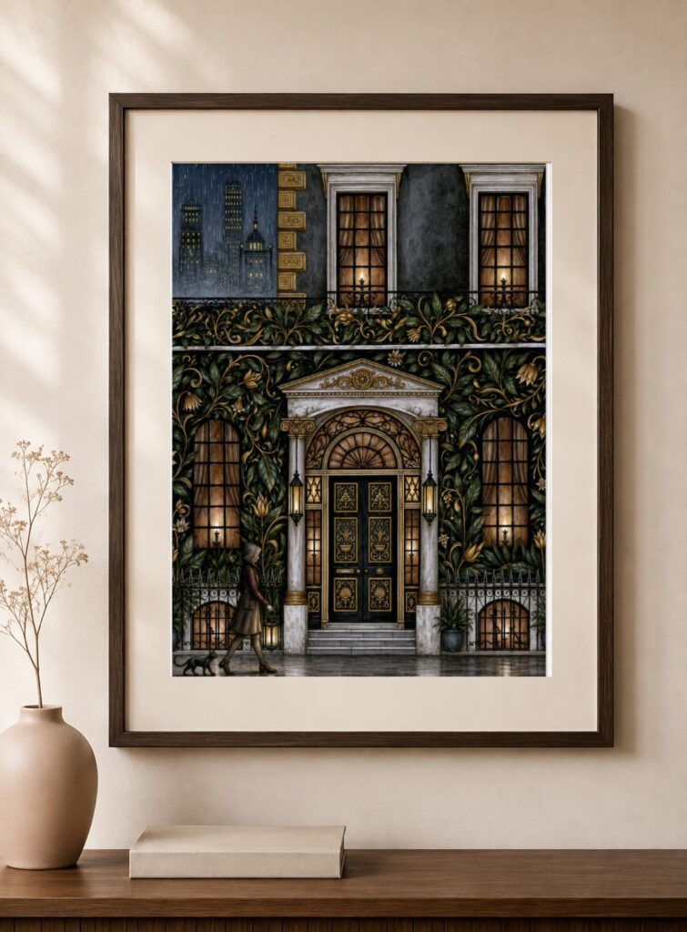 Gothic Townhouse Art Print