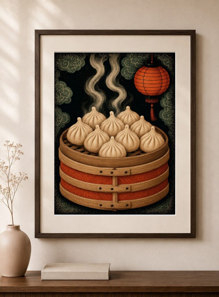 Dumpling Kitchen Art Print